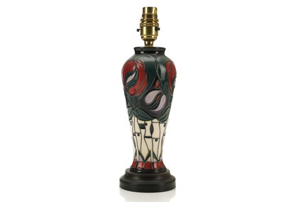 Lot 432 - A MOORCROFT POTTERY LAMP BASE BY RACHEL BISHOP,...