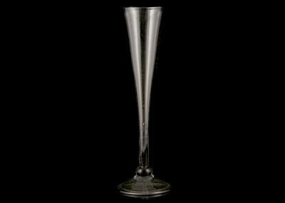 Lot 160 - A FAÇON DE VENISE GLASS WINE FLUTE, PROBABLY...