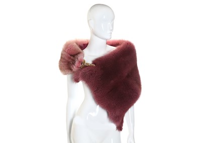 Lot 237 - Gianfranco Ferre pink ombre fox stole, with...