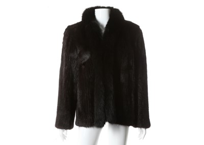 Lot 251 - Saga Mink darkest brown short jacket, 1980s,...