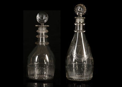 Lot 165 - TWO IRISH WATERFORD GLASS DECANTERS AND...