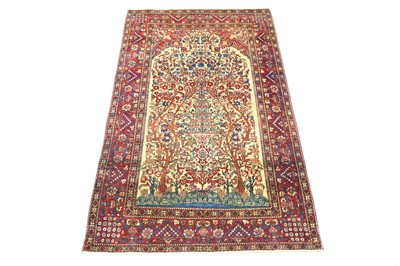 Lot 12 - AN ANTIQUE KASHAN RUG, CENTRAL PERSIA, EARLY...