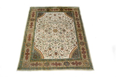 Lot 30 - AN INDIAN JAIPUR CARPET, approx. 2.40m x 1.90m....