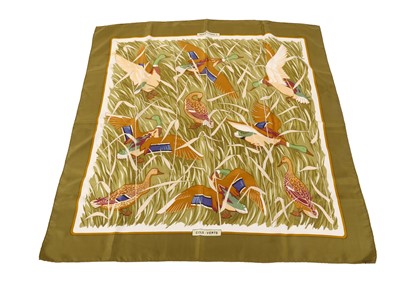 Lot 435 - Hermes 'Cols Verts' silk scarf, designed by...
