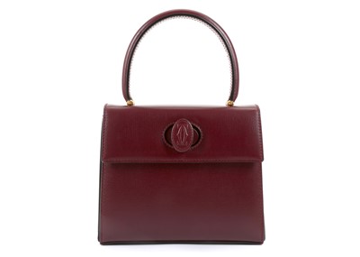 Lot 241 - Must de Cartier Bordeaux mini top handle bag,...