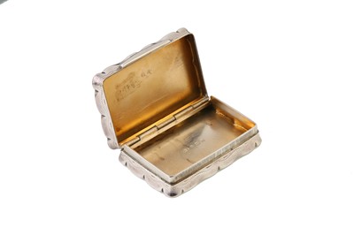 Lot 204 - A George V antique sterling silver snuff box,...