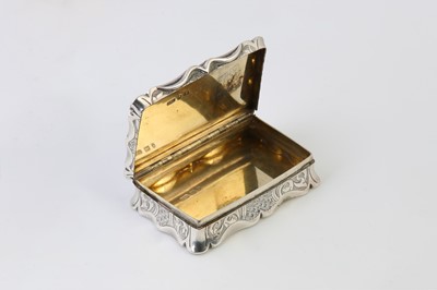 Lot 203 - A Victorian antique sterling silver snuff box,...