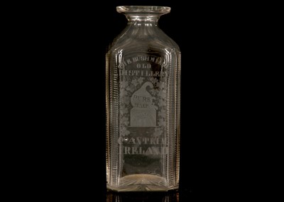 Lot 164 - A RARE IRISH GLASS 'BUSHMILLS' WHISKEY...