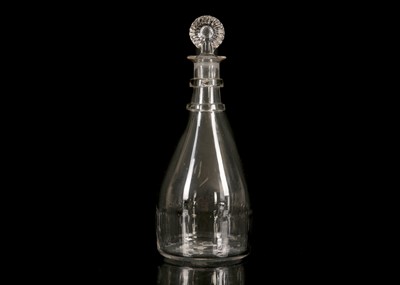 Lot 168 - AN IRISH (WATERLOO GLASS CO.) PINT DECANTER...