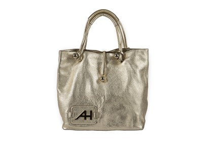Lot 587 - Anya Hindmarch metallic leather Elrod tote,...