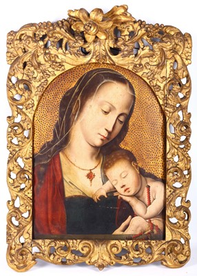 Lot 2 - MANNER OF QUENTIN MASSYS Madonna and Child...