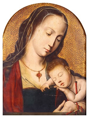 Lot 2 - MANNER OF QUENTIN MASSYS Madonna and Child...