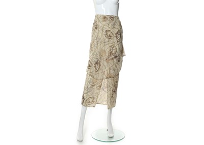 Lot 556 - Valentino silk wrap skirt, 1990s, printed with...