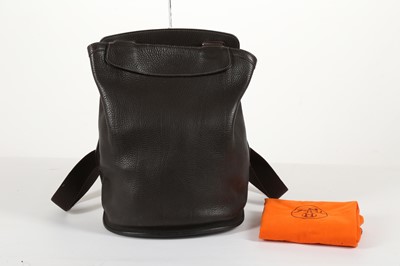 Lot 346 - Hermes brown Clemence Leather Sherpa Backpack,...