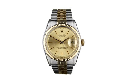 Lot 1 - ROLEX. A STAINLESS STEEL AND 18K YELLOW GOLD...