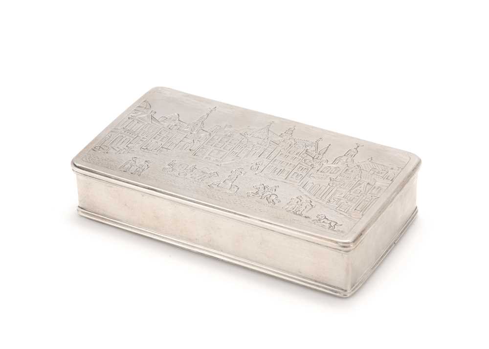 Lot 316 - A late18th century Dutch silver tobacco box,...