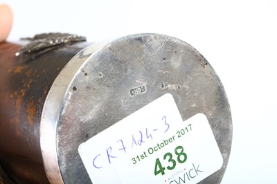 Lot 438 - A Chinese export silver-mounted wood game...