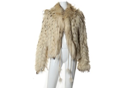 Lot 265 - Hockley silk and raccoon fur reversible jacket,...