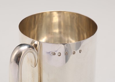 Lot 371 - A Victorian Irish antique sterling silver mug,...