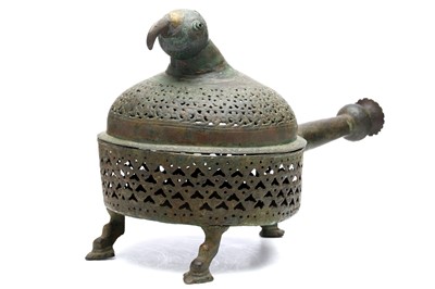 Lot 34 - A LARGE BRONZE SELJUK INCENSE BURNER, having a...