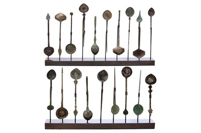 Lot 37 - A COLLECTION OF NINETEEN SELJUK SPOONS, some...