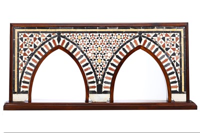 Lot 46 - A MAMLUK OR OTTOMAN PERIOD FRAMED MARBLE...