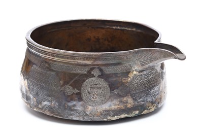 Lot 49 - A MAMLUK COPPER SPOUTED POURING VESSEL,...