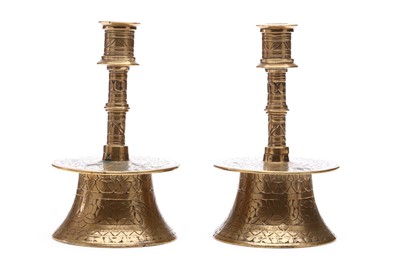 Lot 51 - A RARE PAIR OF VENETO SARACENIC MAMLUK BRONZE...