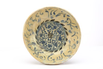 Lot 57 - A TIMURID GLAZED CERAMIC BOWL, centre...