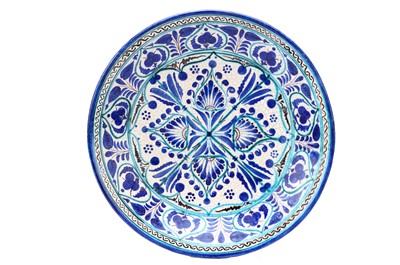 Lot 68 - A LARGE BUKHARA CERAMIC DISH. Central Asian....