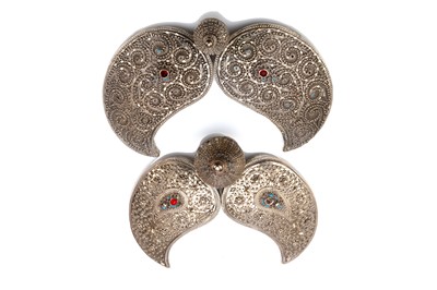 Lot 122 - TWO OTTOMAN LARGE CEREMONIAL BELT BUCKLES....