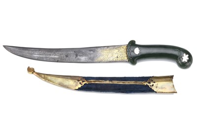 Lot 129 - A FINE MOGHUL INDIAN DAGGER, with spinach...