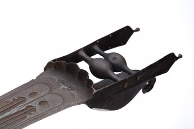 Lot 132 - A LARGE SOUTH INDIAN HOODED KATAR...