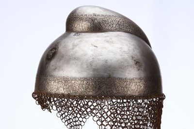 Lot 136 - A NORTH INDIAN SIKH KUFTGHARI HELMET,...
