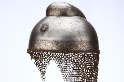 Lot 136 - A NORTH INDIAN SIKH KUFTGHARI HELMET,...