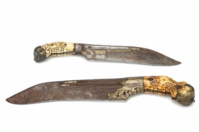 Lot 139 - TWO SRI LANKAN PIHA KEATTA TYPE DAGGERS,  both...