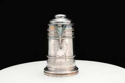 Lot 301 - A Victorian antique silver plate flagon, circa...