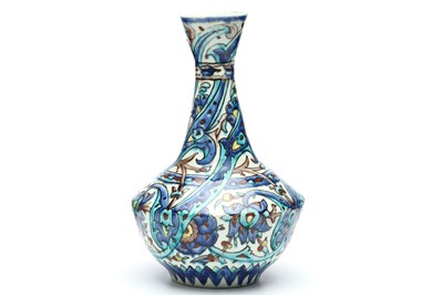 Lot 154 - A TURKISH KUTAHIYA GLAZED CERAMIC VASE, signed...