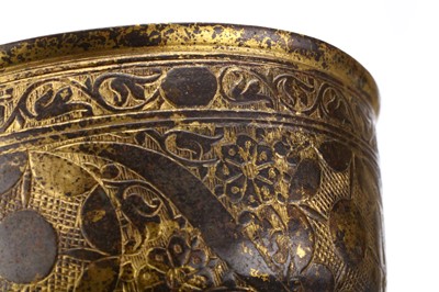 Lot 169 - A RARE TURKISH OTTOMAN GILDED COPPER TOMBAK...