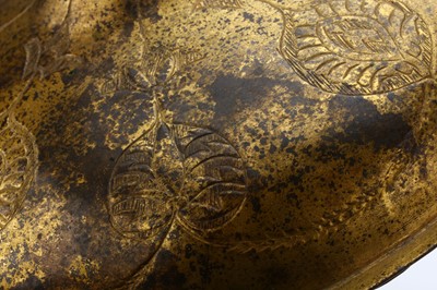 Lot 169 - A RARE TURKISH OTTOMAN GILDED COPPER TOMBAK...