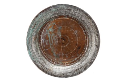 Lot 176 - A LARGE OTTOMAN ARMENIAN TINNED COPPER CHARGER....