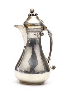 Lot 182 - AN OTTOMAN SILVER COFFEE POT. Egypt. 19th...