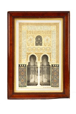 Lot 196 - A LARGE FRAMED SPANISH ALHAMBRA PANEL, signed...