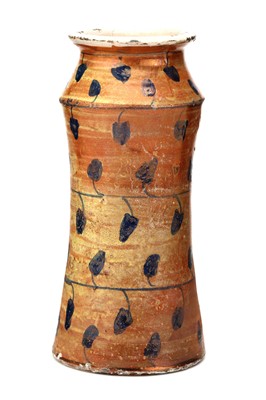 Lot 202 - A SPANISH COPPER LUSTRE APOTHECARY JAR...