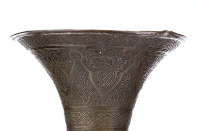 Lot 211 - A FINE LARGE SYRIAN DAMASCUS BRASS VASE,...