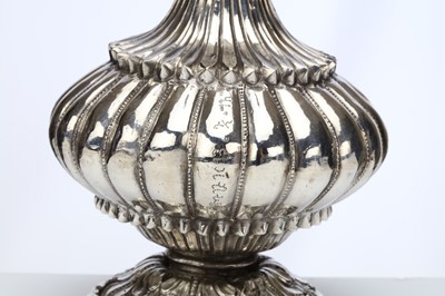 Lot 252 - A MOGHUL NORTH INDIAN, SILVER ROSEWATER...