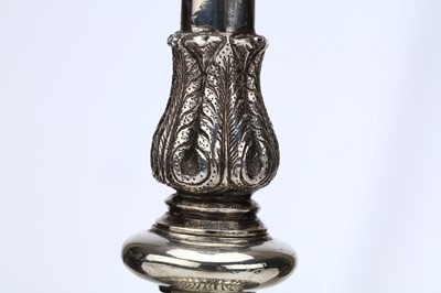 Lot 252 - A MOGHUL NORTH INDIAN, SILVER ROSEWATER...