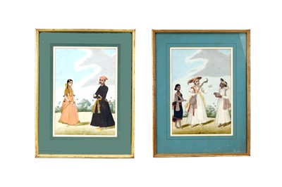 Lot 259 - TWO SOUTH INDIAN WATERCOLOUR PORTRAITS OF...