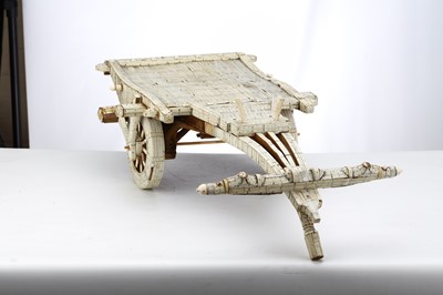 Lot 269 - A LARGE AND UNUSUAL INDIAN IVORY WAGON...