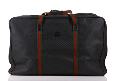 Lot 537 - Gucci vintage suitcase, 1980s, black...